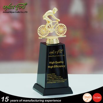Metal crystal award Cycling