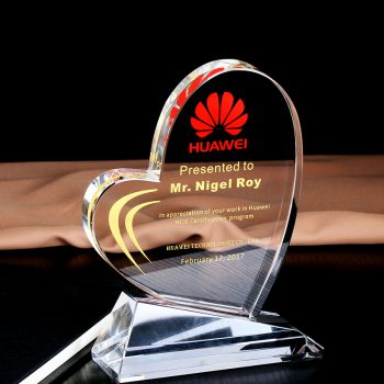 Slant Base with Heart Crystal Awards-0013