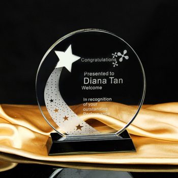 Metal Star with Round Crystal Award-0015