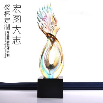 Colored glaze glass Crystal Awards-0154