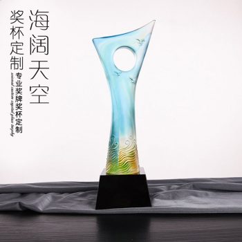 Colored glaze glass Crystal Awards-0155
