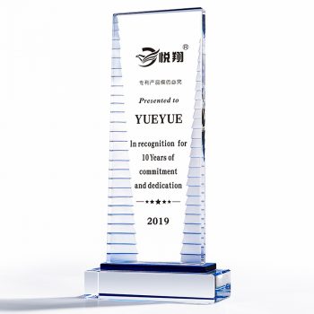 Service Crystal Award Plaque- CY051