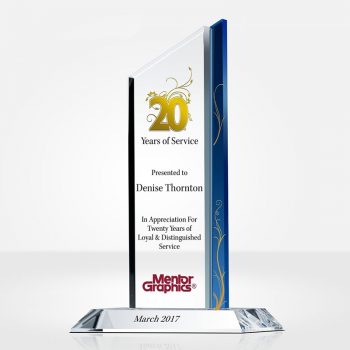 Service/Appreciation Crystal Award Plaque - CY066
